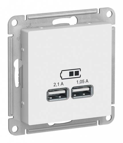 Розетка USB Белый Schnider(Серия Atlas Design) 