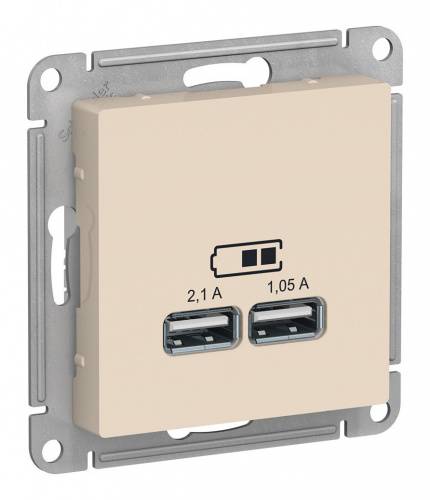 Розетка USB Бежевый Schnider(Серия Atlas Design) 