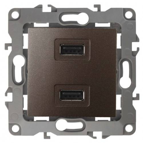 Розетка USB Эра 12 Бронза