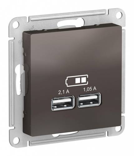 Розетка USB Мокко Schnider(Серия Atlas Design) 